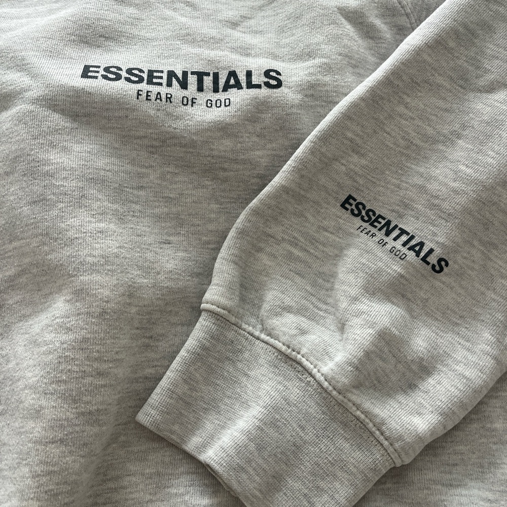 Fear of God Essentials Light Gray crewneck sweatshirt